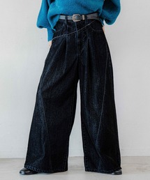 HARE | フロッキーデニムワイドパンツ(HARE)(デニムパンツ)
