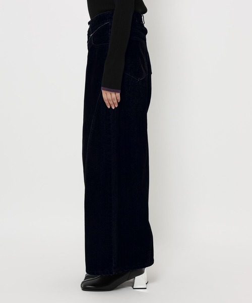 HARE（ハレ）の「フロッキーデニムワイドパンツ(HARE)（デニムパンツ・レディース・ブラック/グレー/レッド・FREE）」の13枚目の写真