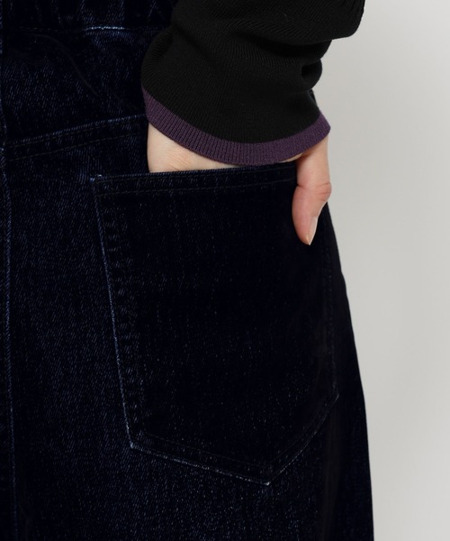 HARE（ハレ）の「フロッキーデニムワイドパンツ(HARE)（デニムパンツ・レディース・ブラック/グレー/レッド・FREE）」の17枚目の写真