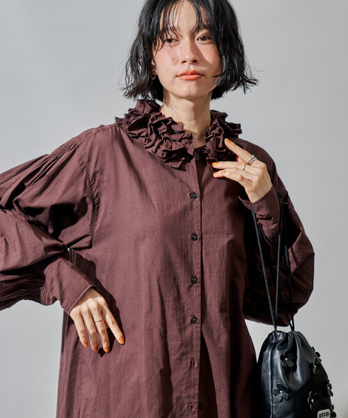 クリンクル　別注 frill coller shirts crinkle crinkle crinkle 別注frill coller shirts*（シャツ／ブラウス