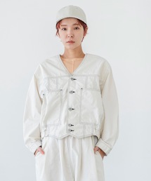 sneeuw（スニュウ）の「ノーカラーブルゾン（ブルゾン）」