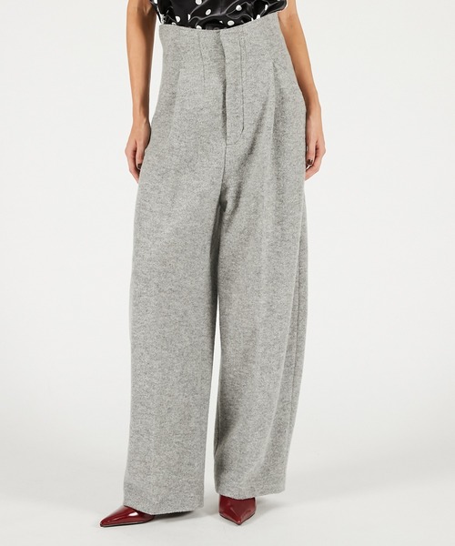 PRANK PROJECT(プランクプロジェクト)の「ウールリングカーブパンツ / Wool Ring Curve Pants(その他パンツ・レディース・ホワイト/チャコールグレー/グレー・36/38)」の3枚目の写真