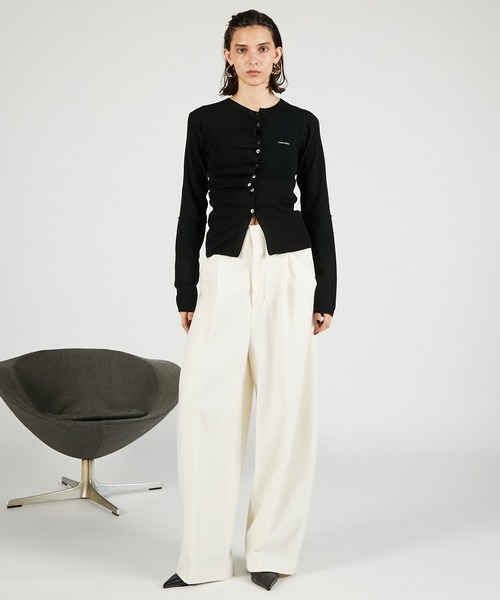 PRANK PROJECT(プランクプロジェクト)の「ウールリングカーブパンツ / Wool Ring Curve Pants(その他パンツ・レディース・ホワイト/チャコールグレー/グレー・36/38)」の11枚目の写真