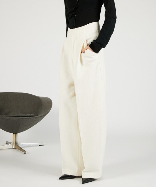 PRANK PROJECT(プランクプロジェクト)の「ウールリングカーブパンツ / Wool Ring Curve Pants(その他パンツ・レディース・ホワイト/チャコールグレー/グレー・36/38)」の18枚目の写真