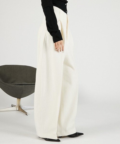 PRANK PROJECT(プランクプロジェクト)の「ウールリングカーブパンツ / Wool Ring Curve Pants(その他パンツ・レディース・ホワイト/チャコールグレー/グレー・36/38)」の20枚目の写真