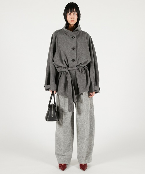 PRANK PROJECT(プランクプロジェクト)の「ウールリングカーブパンツ / Wool Ring Curve Pants(その他パンツ・レディース・ホワイト/チャコールグレー/グレー・36/38)」の4枚目の写真