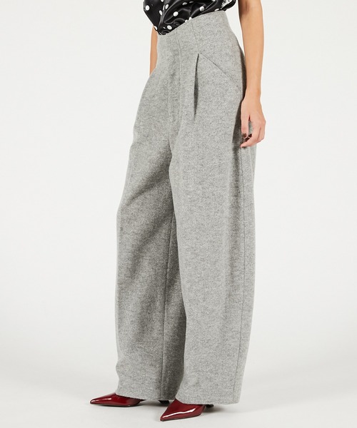 PRANK PROJECT(プランクプロジェクト)の「ウールリングカーブパンツ / Wool Ring Curve Pants(その他パンツ・レディース・ホワイト/チャコールグレー/グレー・36/38)」の6枚目の写真
