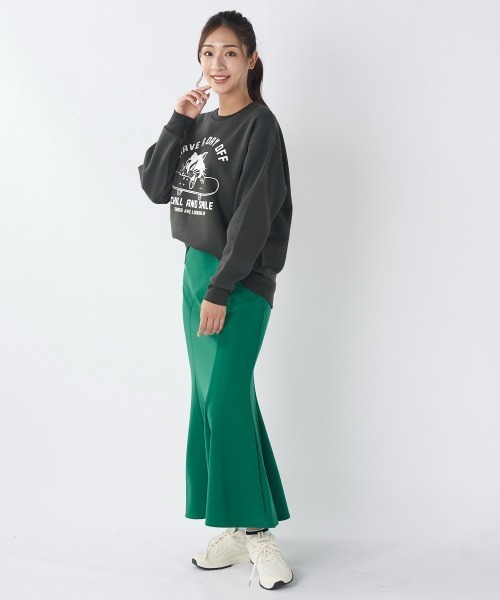 Ocean Pacific（オーシャンパシフィック）の「【OP/オーピー】レディースプリントクルーネックスウェットトレーナー（スウェット・レディース・チャコールグレー/ネイビー/ヘザーグレー/アイボリー・X-LARGE/MEDIUM/LARGE）」の21枚目の写真