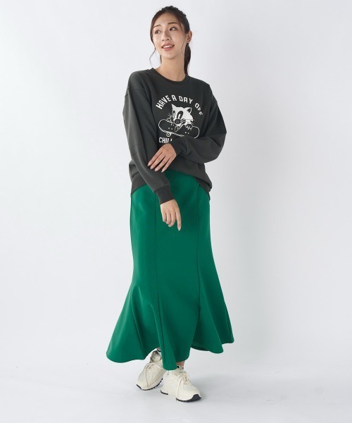 Ocean Pacific（オーシャンパシフィック）の「【OP/オーピー】レディースプリントクルーネックスウェットトレーナー（スウェット・レディース・チャコールグレー/ネイビー/ヘザーグレー/アイボリー・X-LARGE/MEDIUM/LARGE）」の22枚目の写真