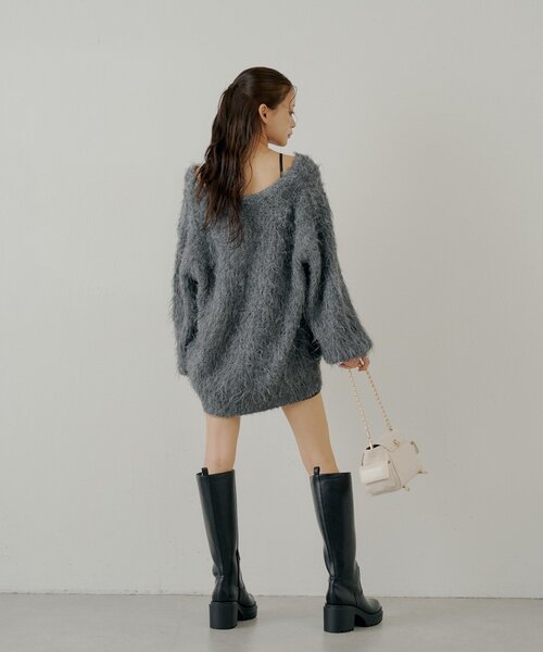 セール】金釦シャギールーズカーディガン（カーディガン/ボレロ