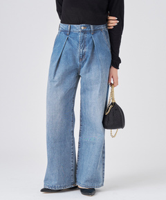 IENA タックワイドデニム セール】タックワイドデニム（デニムパンツ）｜IENA（イエナ）の