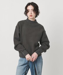 ユナイテッドアローズ フラワー ジャカード スウェット　グレー　一度のみ着用 フラワー ジャカード ロングスリーブ スウェット