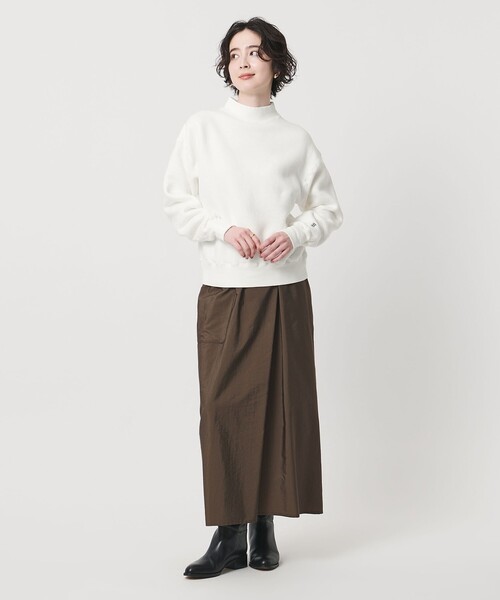 TICCA（ティッカ）の「＜TICCA＞ウラケ ハイネック スウェット（スウェット・レディース・ホワイト/ダークグレー・FREE）」の5枚目の写真