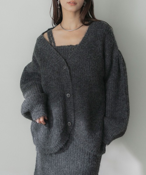Elishe（エリシェ）の「ヘアリーニットカーディガン（カーディガン/ボレロ・レディース・チャコールグレー/ブラウン/ベージュ・FREE）」の20枚目の写真