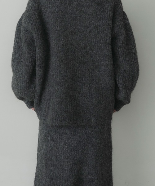 Elishe（エリシェ）の「ヘアリーニットカーディガン（カーディガン/ボレロ・レディース・チャコールグレー/ブラウン/ベージュ・FREE）」の10枚目の写真