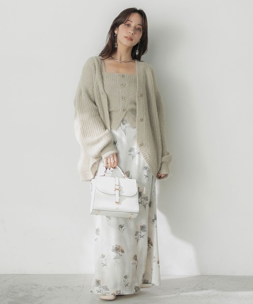 Elishe（エリシェ）の「ヘアリーニットカーディガン（カーディガン/ボレロ・レディース・チャコールグレー/ブラウン/ベージュ・FREE）」の16枚目の写真