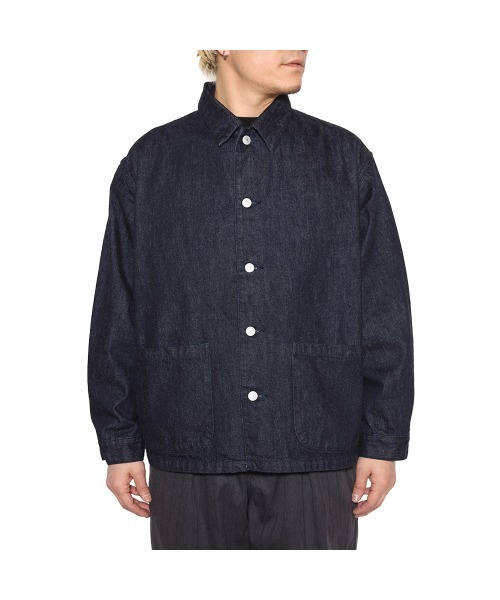 CALEE(キャリー)の「VINTAGE REPRODUCT DENIM COVERALL <INDIGO>(デニムジャケット・メンズ・インディゴブルー・MEDIUM/LARGE/X-LARGE)」の1枚目の写真