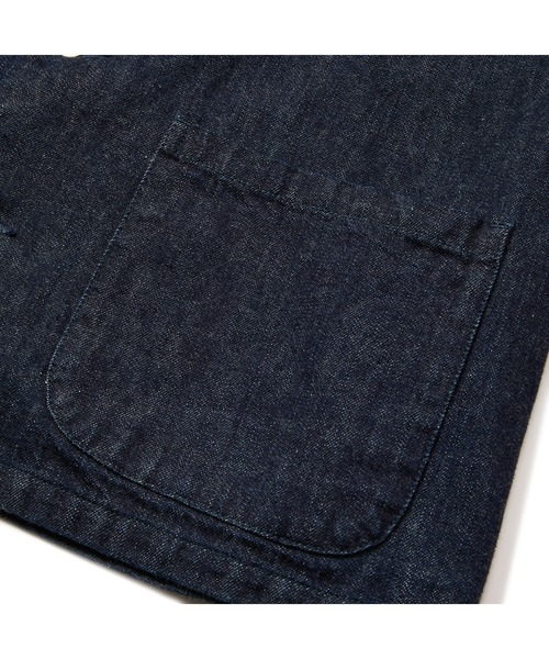 CALEE(キャリー)の「VINTAGE REPRODUCT DENIM COVERALL <INDIGO>(デニムジャケット・メンズ・インディゴブルー・MEDIUM/LARGE/X-LARGE)」の6枚目の写真