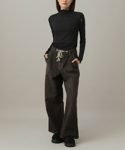 ALAND(エーランド)の「【UNISEX】ALAND/デニムツータックパンツ(デニムパンツ・レディース・ブラック/ブルー・LARGE/SMALL)」の20枚目の写真