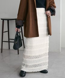 DISCOAT（ディスコート）の「【コーデ格上げ】レース切替ナロースカート（スカート）」