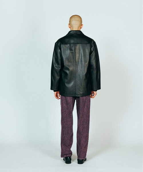 TOWNCRAFT（タウンクラフト）の「TOWNCRAFT タウンクラフト / LEATHER CAR COAT（ブルゾン・メンズ・ブラック・MEDIUM/LARGE）」の7枚目の写真