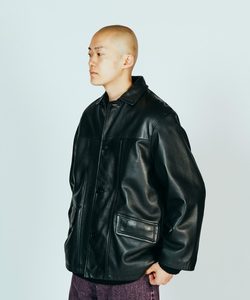 TOWNCRAFT（タウンクラフト）の「TOWNCRAFT タウンクラフト / LEATHER CAR COAT（ブルゾン・メンズ・ブラック・MEDIUM/LARGE）」の10枚目の写真