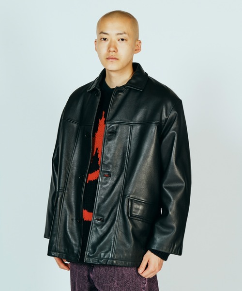 TOWNCRAFT（タウンクラフト）の「TOWNCRAFT タウンクラフト / LEATHER CAR COAT（ブルゾン・メンズ・ブラック・MEDIUM/LARGE）」の12枚目の写真