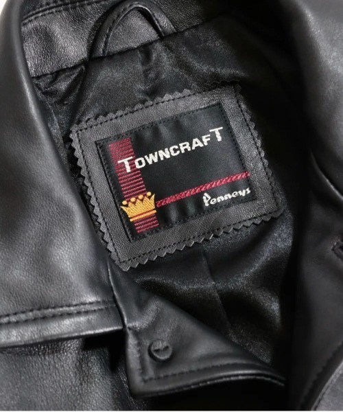 TOWNCRAFT（タウンクラフト）の「TOWNCRAFT タウンクラフト / LEATHER CAR COAT（ブルゾン・メンズ・ブラック・MEDIUM/LARGE）」の16枚目の写真