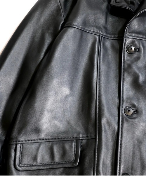TOWNCRAFT（タウンクラフト）の「TOWNCRAFT タウンクラフト / LEATHER CAR COAT（ブルゾン・メンズ・ブラック・MEDIUM/LARGE）」の15枚目の写真