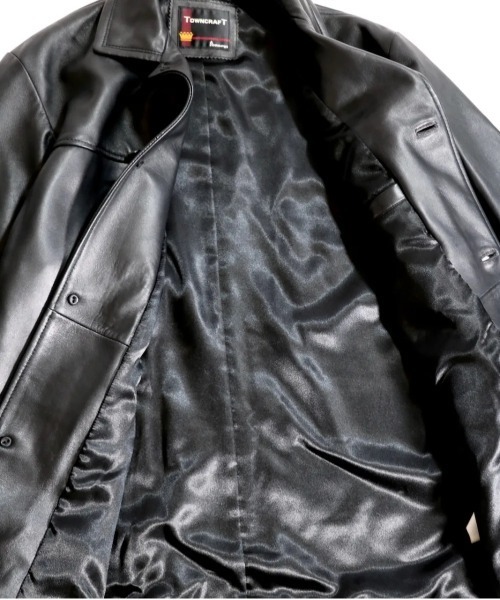TOWNCRAFT（タウンクラフト）の「TOWNCRAFT タウンクラフト / LEATHER CAR COAT（ブルゾン・メンズ・ブラック・MEDIUM/LARGE）」の20枚目の写真