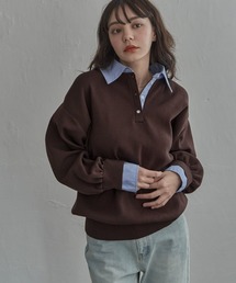 notch.（ノッチ）の「シャツ襟ポロニットプルオーバー（ニット/セーター）」