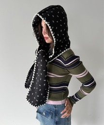 SANSeLF（サンセルフ）の「【SANSeLF】 リボンモチーフフーディーマフラー saa25a141 2980（バンダナ/スカーフ）」