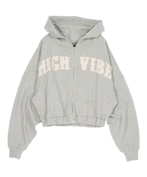 ANAP（アナップ）の「ワッペン ロゴ 裏毛 スウェット ジップパーカー（パーカー・レディース・ピンク/ブラウン/グレー・F）」の6枚目の写真