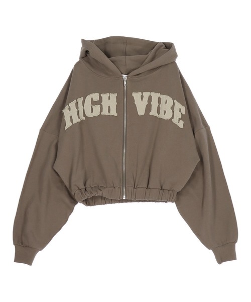 ANAP（アナップ）の「ワッペン ロゴ 裏毛 スウェット ジップパーカー（パーカー・レディース・ピンク/ブラウン/グレー・F）」の5枚目の写真