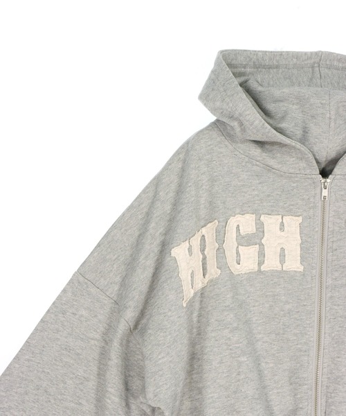 ANAP（アナップ）の「ワッペン ロゴ 裏毛 スウェット ジップパーカー（パーカー・レディース・ピンク/ブラウン/グレー・F）」の10枚目の写真