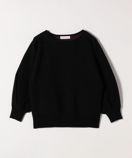 セール】quaranciel:〈手洗い可能〉ダブルフェイス ボートネック パフ