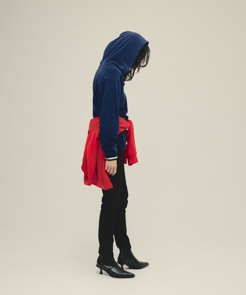 eL（エル）の「【eL】Slim Straight Denim Pants/608895（デニムパンツ・レディース・ネイビー/ブラック・MEDIUM/SMALL）」の5枚目の写真