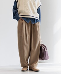 BAYFLOW | [内側の紐で調節可]タックボリュームコクーンパンツ(その他パンツ)