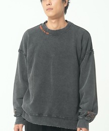 ROUGH TRADE（ラフトレード）の「スノーウォッシュダメージ加工裏毛トレーナー(M1)（スウェット）」