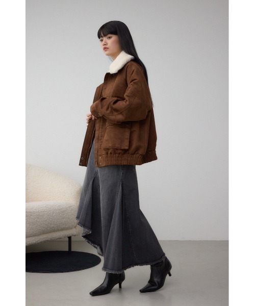 AZUL by moussy(アズールバイマウジー)の「2WAY フェイクスエードブルゾン(ブルゾン・レディース・キャメル・SMALL/MEDIUM)」の5枚目の写真