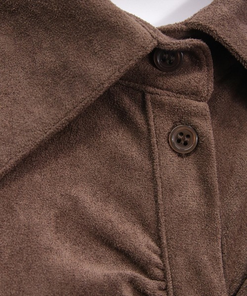 clear（クリア）の「フェイクスエードリボンシャツワンピース[着回し力抜群 ガーリー]≪AW新作≫（ワンピース・レディース・アイボリー・F）」の13枚目の写真