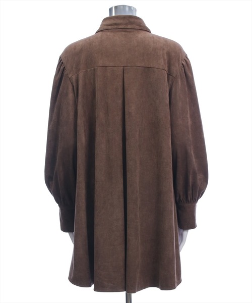 clear（クリア）の「フェイクスエードリボンシャツワンピース[着回し力抜群 ガーリー]≪AW新作≫（ワンピース・レディース・アイボリー・F）」の9枚目の写真