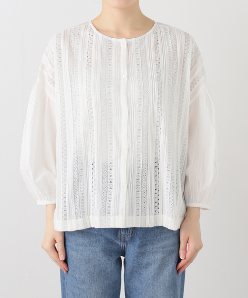 Fanaka(ファナカ)の「【WEB+りんくう店限定】手洗い可 / FANAKA / リバーレースボリュームブラウス(シャツ/ブラウス・レディース・ホワイト・FREE)」の2枚目の写真