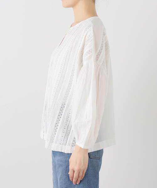 Fanaka(ファナカ)の「【WEB+りんくう店限定】手洗い可 / FANAKA / リバーレースボリュームブラウス(シャツ/ブラウス・レディース・ホワイト・FREE)」の3枚目の写真