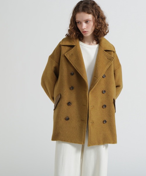 AVIREX(アヴィレックス)の「《直営店限定》SHAGGY PEA COAT/シャギーピーコート(ピーコート・レディース・チャコールグレー/マスタード・S/M)」の15枚目の写真