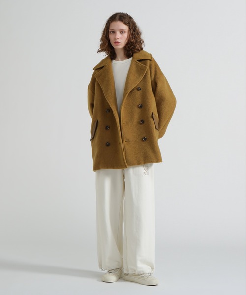 AVIREX(アヴィレックス)の「《直営店限定》SHAGGY PEA COAT/シャギーピーコート(ピーコート・レディース・チャコールグレー/マスタード・S/M)」の17枚目の写真
