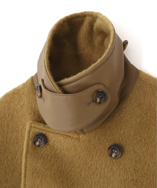 AVIREX(アヴィレックス)の「《直営店限定》SHAGGY PEA COAT/シャギーピーコート(ピーコート・レディース・チャコールグレー/マスタード・S/M)」の21枚目の写真