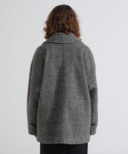 AVIREX(アヴィレックス)の「《直営店限定》SHAGGY PEA COAT/シャギーピーコート(ピーコート・レディース・チャコールグレー/マスタード・S/M)」の7枚目の写真