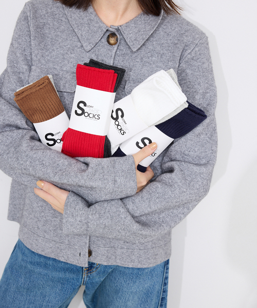 SLOBE IENA（スローブイエナ）の「《2枚セット/追加》ルーズリブソックス 2SET（ソックス/靴下・レディース・C/B/A・FREE）」の21枚目の写真