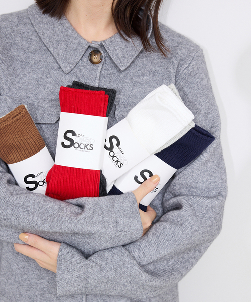 SLOBE IENA（スローブイエナ）の「《2枚セット/追加》ルーズリブソックス 2SET（ソックス/靴下・レディース・C/B/A・FREE）」の22枚目の写真